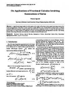 Fractional calculus