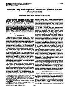 Fractional Delay Based Repetitive Control with ... - IEEE Xplore