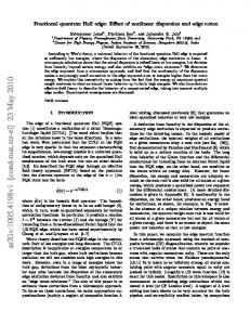 Fractional quantum Hall edge: Effect of nonlinear dispersion and edge ...