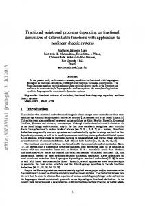 Fractional variational problems depending on fractional derivatives of ...