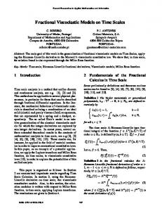 Fractional Viscoelastic Models on Time Scales - wseas.us