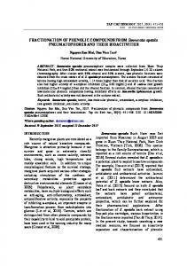 FRACTIONATION OF PHENOLIC COMPOUNDS ...