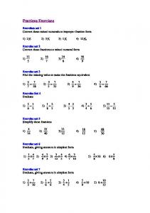 Fractions Exercises 3