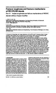 Fracture toughness and fracture mechanisms of PBT/PC ... - Deep Blue