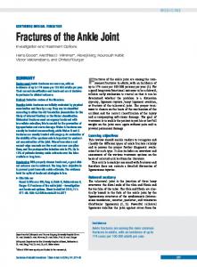 Fractures of the Ankle Joint