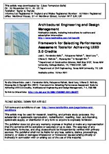 Framework for Selecting Performance Assessment Tools for ... - Faculty