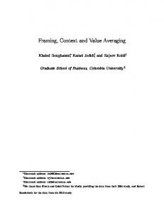 Framing, Context and Value Averaging