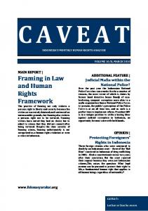 Framing in Law and Human Rights Framework