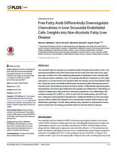 Free Fatty Acids Differentially Downregulate Chemokines in ... - PLOS