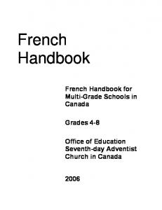 French Handbook - CAT~net - Canadian Adventist Teachers Network