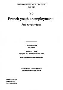 French youth unemployment: An overview