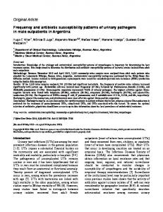 Frequency and antibiotic susceptibility patterns of urinary pathogens in ...