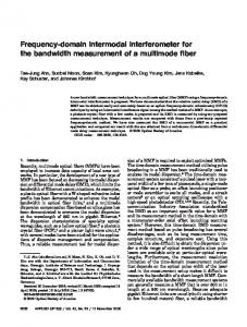 Frequency-domain intermodal interferometer for the ... - OSA Publishing