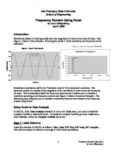 Frequency Domain Using Excel