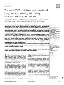 Frequent EGFR mutations in nonsmall cell lung cancer presenting with ...