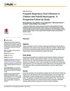 Frequent Respiratory Viral Infections in Children with Febrile ... - Plos