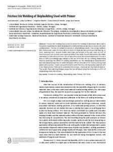 Friction Stir Welding of Shipbuilding Steel with Primer