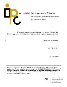 From Commodity Chains to Value Chains - CiteSeerX