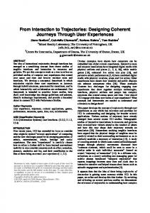 From Interaction to Trajectories: Designing Coherent ... - CiteSeerX