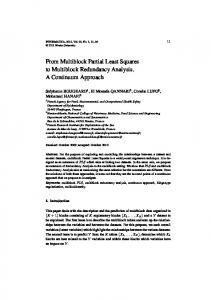 From Multiblock Partial Least Squares to ... - Semantic Scholar