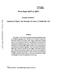 From Super QCD to QCD