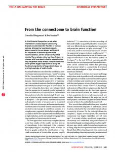 from the connectome to brain function