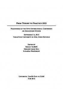 From Theory to Practice 2013