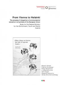 From Vienna to Helsinki - SERI