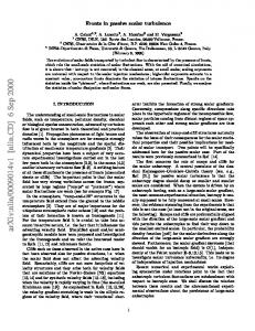 Fronts in passive scalar turbulence