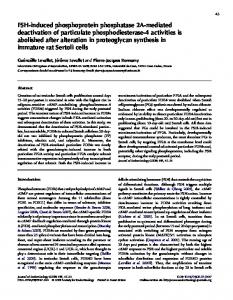 FSH-induced phosphoprotein phosphatase 2A-mediated deactivation ...