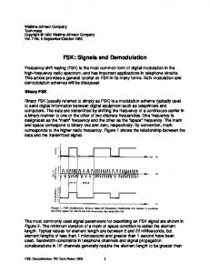 FSK: Signals and Demodulation - Edge