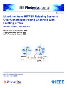 FSO Relaying Systems Over ... - IEEE Xplore