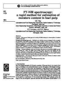 FT-NIR spectroscopy: a rapid method for estimation ... - Ingenta Connect