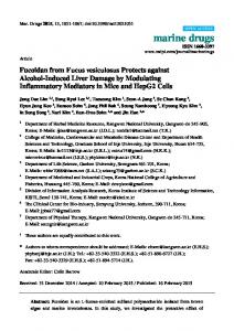 Fucoidan from Fucus vesiculosus Protects against ... - Semantic Scholar