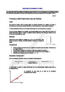 Fuerzas y deformaciones (Ley de Hooke)