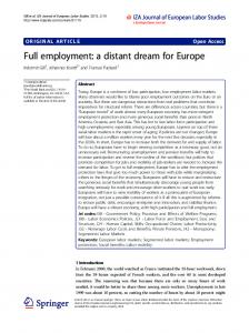 Full employment: a distant dream for Europe - Core