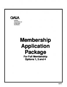 Full Membership Application