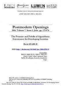 Full Text PDF - Postmodern Openings