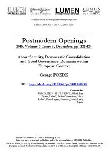 Full Text PDF - Postmodern Openings