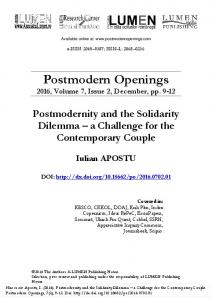 Full Text PDF - Postmodern Openings