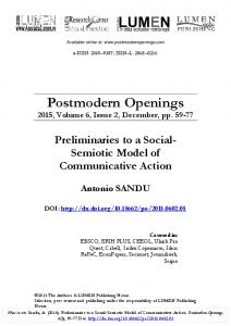 Full Text PDF - Postmodern Openings