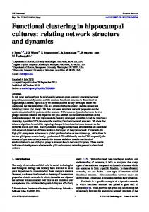 Functional clustering in hippocampal cultures: relating network