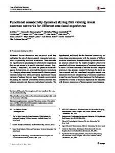 Functional connectivity dynamics during film