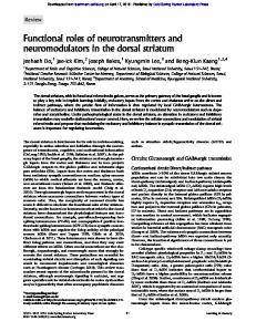 Functional roles of neurotransmitters and ...