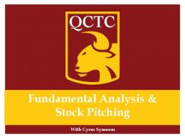 Fundamental Analysis & Stock Pitching