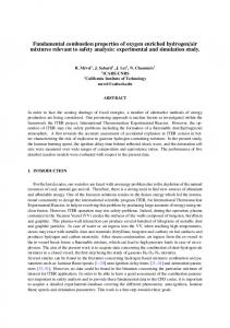 Fundamental combustion properties of oxygen ... - Hydrogen Tools