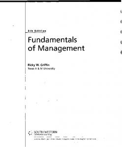 Fundamentals of Management - GBV
