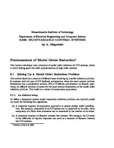 Fundamentals of Model Order Reduction