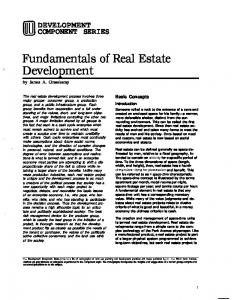 Fundamentals of Real Estate .Development