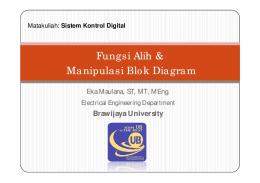 Fungsi Alih & Manipulasi Blok Diagram